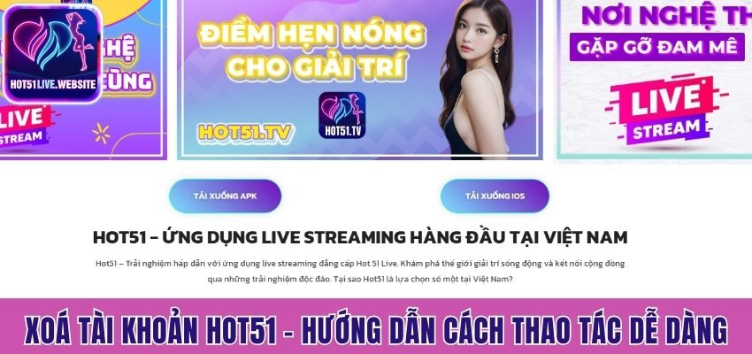 Xoá tài khoản Hot51